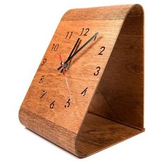 Часы настольные, деревянные "TRIA" цвет мокко, OKTAUR