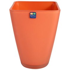 _91-022-ф125/h170 Кашпо "Холли" проз. мат. крш. внр. коралл. опак. Nina Glass