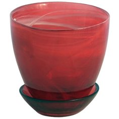_93-024 "Горшок с подд. №1" алеб.крш.рубин/С Nina Glass