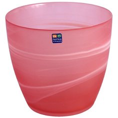 93-123-ф180/h160 Кашпо "Джина 4" алеб.мат.крш.внр.роз.212С Nina Glass