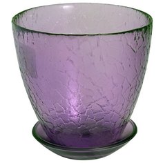 93-025 Горшок с поддоном "Змейка" проз. крш. сир. Nina Glass