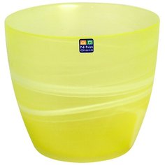 93-123-ф180/h160 Кашпо "Джина 4" алеб.мат.крш.внр.жел. Nina Glass