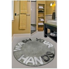 Коврик для ванной круглый 90x90 см, 8682125963587-gray Chilai Home