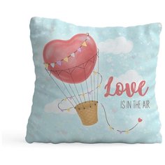 Декоративная подушка флис 35х35 см Love is in the air Sfer.Tex