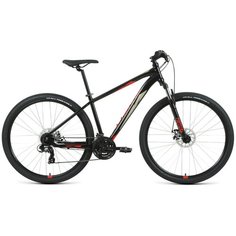 Велосипед FORWARD APACHE 29 2.2 S disc (рост 21" 21ск.) 2021, черный/красный