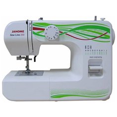 Швейная машина Janome Sew Line 200, белый/зеленый