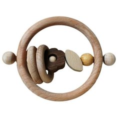 Прорезыватель-погремушка S-Mala Цветок эко бежевый/коричневый