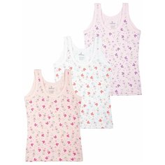 Майка BAYKAR размер 86/92, белый/бежевый/розовый