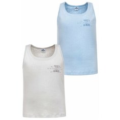 Майка BAYKAR размер 86/92, серый/голубой