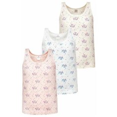 Майка BAYKAR 3 шт., размер 146/152, белый/розовый/молочный