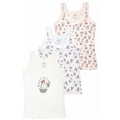 Майка BAYKAR размер 86/92, белый/розовый/молочный