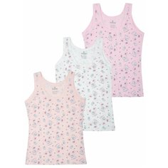 Майка BAYKAR размер 86/92, белый/персиковый/розовый