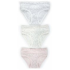 Трусики BAYKAR 3 шт., размер 98/104, белый/молочный/розовый