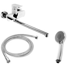 Смеситель с душевой лейкой KAISER Atrio 60055 белый/хром