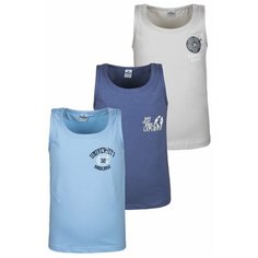 Майка BAYKAR размер 86/92, голубой/синий/серый