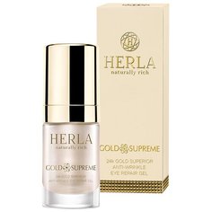 HERLA Гель против морщин для кожи вокруг глаз Gold Supreme 24K Gold Superior Anti-Wrinkle Eye Repair Gel, 15 мл
