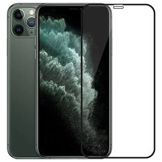 Полноэкранное защитное стекло для телефона Apple iPhone 11 Pro Max и iPhone XS Max / Ударопрочное стекло на смартфон Эпл Айфон 11 Про Макс и Айфон ХС Макс / Закаленное стекло с олеофобным покрытием на весь экран / Full Glue Premium Glass от 3D до 21D Pastila
