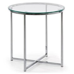 Стеклянный столик Vivid Ø 50 см La Forma