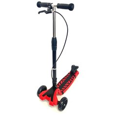 Самокат детский К889 С ручным тормозом Красный Scooter