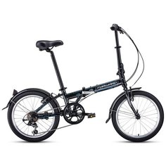 Городской велосипед FORWARD Enigma 20 2.0 (2021) черный/белый 11" (требует финальной сборки)