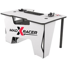 Игровой стол MaDXRacer COMFORT GT, ШхГ: 140х87 см, цвет: белый с черной кромкой