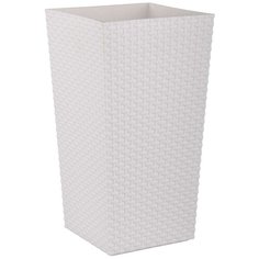 Кашпо напольное "Ротанг" (белый) Alternativa