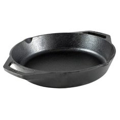 Глубокая чугунная сковорода 26см lodge с 2 ручками L8SKL