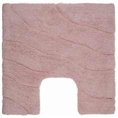 Коврик для ванной комнаты хлопковый Волна розовый, TRENDY с U-вырезом 50*50 cm Fora