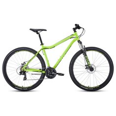 Велосипед FORWARD SPORTING 29 2.2 disc (29" 21 ск. рост 19") 2020-2021, ярко-зеленый/черный, RBKW1M19G005