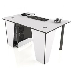 Игровой стол MaDXRacer XGAMER BASIC, ШхГ: 140х80 см, цвет: белый с черной кромкой