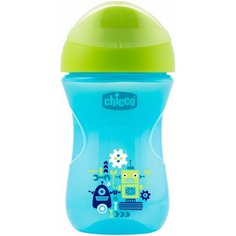 Поильник Chicco Easy Cup, 266 мл голубой/зеленый