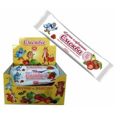 Смоква ЭКО пастила яблочная с клубникой 20 шт. по 15 г