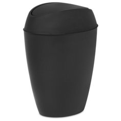 Корзина для мусора Umbra с крышкой Twirla 9 л черная (1012978-040)