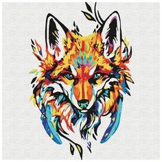 Картина по номерам "Акварельный лис", 30x30 см Котеин