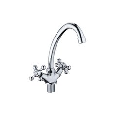 Смеситель для кухни (мойки) Frap F4908 двухрычажный сере6ристый