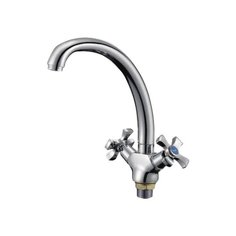 Смеситель для кухни (мойки) Frap H93 F4293 двухрычажный сере6ристый