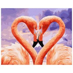 Картина по номерам Paintboy "Влюбленные фламинго", 40x50 см