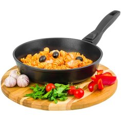 Сковорода глубокая 22 см Elan Gallery Гармония вкуса Черный Оникс, съёмная ручка