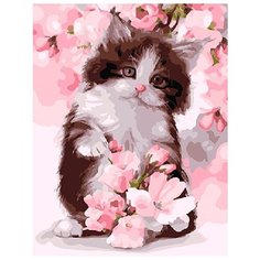 Картина по номерам Paintboy "Весенний котенок 2", 40x50 см