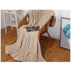 Плед-покрывало CARRE - 220х200 см - Цвет: бежевый - ПК-220/001 Cleo