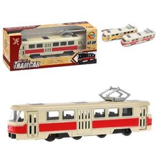 Трамвай инерционный Наша Игрушка металл, свет, звук, коробка (XL80188L)
