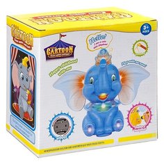 Музыкальная игрушка Гратвест свет и движение, Слон, звуки слона, проектор, коробка, 10*24*19 см (Б93903)