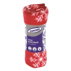 Плед новогодний Luscan флис , 130*150 см, 120 гр/м2 , Метель