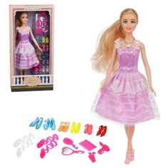 Кукла Наша Игрушка "Модница" 30 см, 21 предмет (211-4)