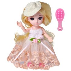 Кукла шарнирная Funky Toys Малышка Лили, блондинка, с расческой, 16 см (FT72003)