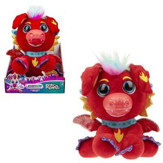 Интерактивная игрушка 1Toy Дракон Сид, плюшевый, 20 см, открывает рот, поднимает уши, издает звуки (Т19942)
