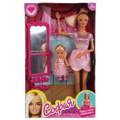 Кукла Карапуз 29 см, София с дочерью, Балерины, с аксессуарами, в русской коробке (B175-S-BO)