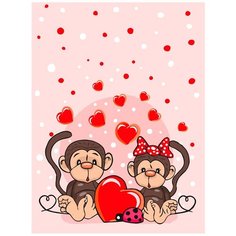 Картина по номерам Фрея на картоне 30*40 см, №08, "Это любовь" (PKZ-2)