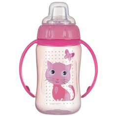 Поильник обучающий Canpol babies с силиконовым носиком и ручками, 320 мл, 6+ месяцев, цвет розовый (250989254)