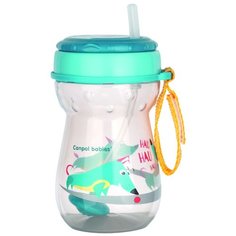 Чашка-непроливайка Canpol babies Tropical Bird, 240 мл, 9+ месяцев, цвет: зеленый (250989473)